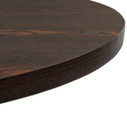 Berkfield Home Bistro Table MDF & Steel Round 80x75 cm Dark Ash in Brown - thumbnail 5