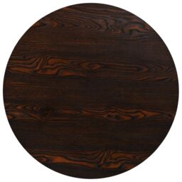 Berkfield Home Bistro Table MDF & Steel Round 80x75 cm Dark Ash in Brown - thumbnail 4
