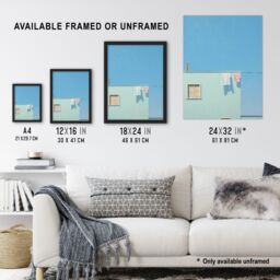 Artery8 Wall Art Print Washing Line Shadows By Amy Denver Minimalist Soft Pastel Laundry Room Minimalism Simple Modern Artwork Poster - thumbnail 3