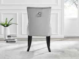 FurnitureboxUK Elina White Marble Effect Scratch Resistant Dining Table & 2 Grey Belgravia Velvet Chairs - thumbnail 6