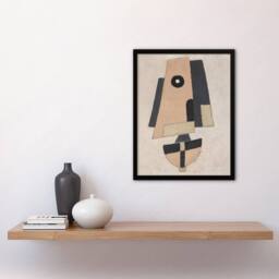Artery8 Movement Bermuda Abstract Painting Hartley Framed Wall Art Print in Pink - Size: A4 - thumbnail 4
