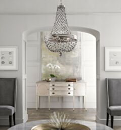 Loops 8 Bulb Chandelier LIght Highly Polished Nickel LED E14 60W in Metallics - thumbnail 2