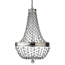 Loops 8 Bulb Chandelier LIght Highly Polished Nickel LED E14 60W in Metallics - thumbnail 1