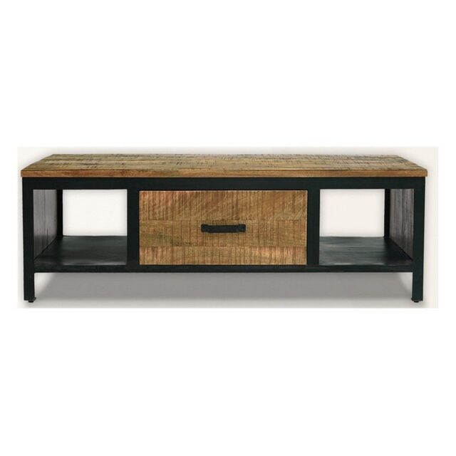 Jaipur Furniture Ltd Induse Coffee Table 1 Drawer - Mango Wood/Iron - L60 x W120 x H41 cm - PP Sawn Finish in Brown - image 1