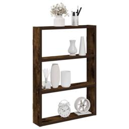 Berkfield Home Wall Shelf Smoked Oak 43x9x60 cm Engineered Wood in Brown - Size: 43 x 9 x 60 cm - thumbnail 2