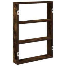 Berkfield Home Wall Shelf Smoked Oak 43x9x60 cm Engineered Wood in Brown - Size: 43 x 9 x 60 cm - thumbnail 6