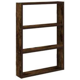 Berkfield Home Wall Shelf Smoked Oak 43x9x60 cm Engineered Wood in Brown - Size: 43 x 9 x 60 cm - thumbnail 1