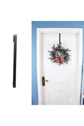 KDMD 28cm Christmas Door Wreath Hook Hanger Universal Iron Black - thumbnail 4