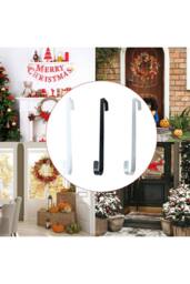 KDMD 28cm Christmas Door Wreath Hook Hanger Universal Iron Black - thumbnail 6