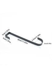 KDMD 28cm Christmas Door Wreath Hook Hanger Universal Iron Black - thumbnail 7