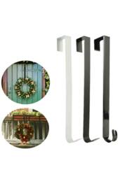KDMD 28cm Christmas Door Wreath Hook Hanger Universal Iron Black - thumbnail 5