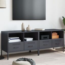 Berkfield Home TV Cabinets 2 pcs Anthracite 68x39x50.5 cm Steel - thumbnail 1