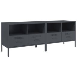 Berkfield Home TV Cabinets 2 pcs Anthracite 68x39x50.5 cm Steel - thumbnail 2