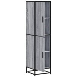 Berkfield Home Highboard Grey Sonoma 35.5x35x139 cm Engineered Wood & Metal - thumbnail 5