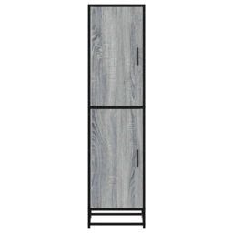 Berkfield Home Highboard Grey Sonoma 35.5x35x139 cm Engineered Wood & Metal - thumbnail 4