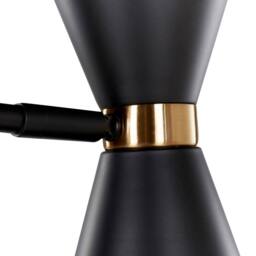 Wyld and Coco Lighting Floor Lamp - Marble Base Matt Black Metal with Gold Accents - thumbnail 9