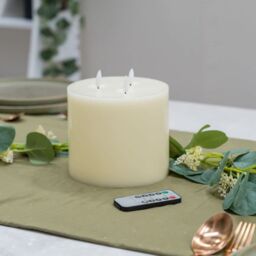 ValueLights LED Set of 2 Flickering Flameless Wax Candle Ivory Light Decoration - thumbnail 5