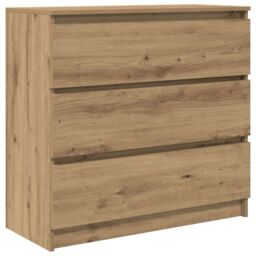 Berkfield Home Sideboard Artisan Oak 80x35x76 cm Engineered Wood in Brown - Size: 80 x 35 x 76 cm - thumbnail 2