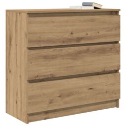 Berkfield Home Sideboard Artisan Oak 80x35x76 cm Engineered Wood in Brown - Size: 80 x 35 x 76 cm - thumbnail 4