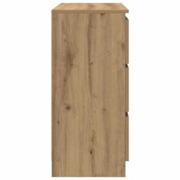 Berkfield Home Sideboard Artisan Oak 80x35x76 cm Engineered Wood in Brown - Size: 80 x 35 x 76 cm - thumbnail 7