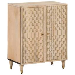 Berkfield Home Side Cabinet 60x33x75 cm Solid Wood Mango in Brown - Size: 60 x 33 x 75 cm - thumbnail 1