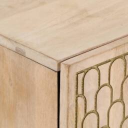 Berkfield Home Side Cabinet 60x33x75 cm Solid Wood Mango in Brown - Size: 60 x 33 x 75 cm - thumbnail 6