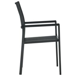Berkfield Home Garden Chairs 2 pcs Black Plastic Rattan Look - thumbnail 4