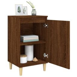 Berkfield Home Bedside Cabinet Brown Oak 40x35x70 cm Engineered Wood - Size: 40 x 35 x 70 cm - thumbnail 4