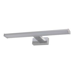 First Choice Lighting Set of 2 Verve - Bathroom LED Over Mirror Lights in Silver - thumbnail 2