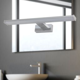 First Choice Lighting Set of 2 Verve - Bathroom LED Over Mirror Lights in Silver - thumbnail 5