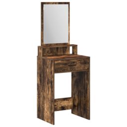 Berkfield Home Dressing Table with Drawers - Smoked Oak, 50x41x140 cm in Brown - Size: 50 x 41 x 140 cm - thumbnail 2