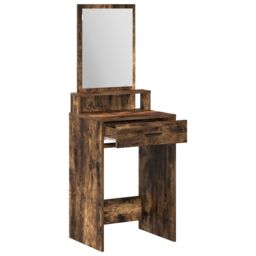 Berkfield Home Dressing Table with Drawers - Smoked Oak, 50x41x140 cm in Brown - Size: 50 x 41 x 140 cm - thumbnail 4