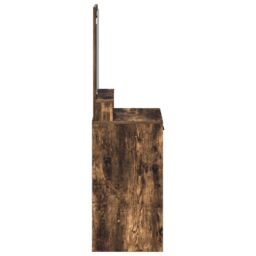Berkfield Home Dressing Table with Drawers - Smoked Oak, 50x41x140 cm in Brown - Size: 50 x 41 x 140 cm - thumbnail 6