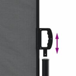 Berkfield Home Retractable Side Awning Anthracite 140x1000 cm in Dark Grey - thumbnail 6