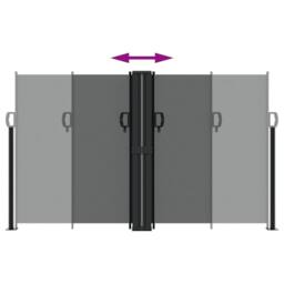 Berkfield Home Retractable Side Awning Anthracite 140x1000 cm in Dark Grey - thumbnail 5