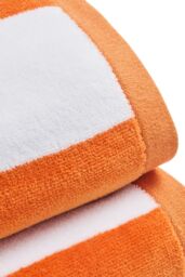 CHRISTY Classic 'Cabana' Striped Extra Large Vibrant Beach Towels in Orange - thumbnail 3