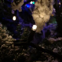 Samuel Alexander 100 LED 8m Premier Christmas Connectable Outdoor Static Lights in Warm White in Beige - thumbnail 4