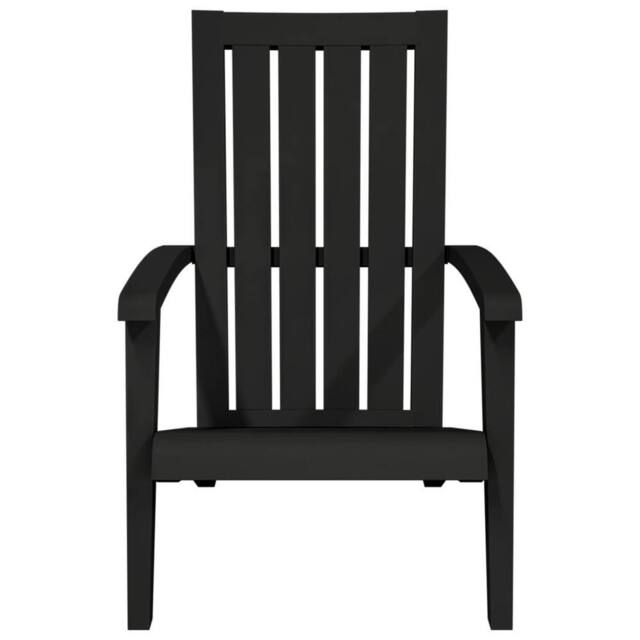 Berkfield Home Beautiful Garden Adirondack Chair Black Polypropylene - image 1