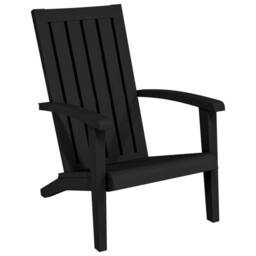 Berkfield Home Beautiful Garden Adirondack Chair Black Polypropylene - thumbnail 3