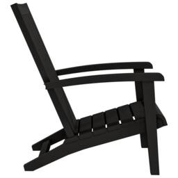 Berkfield Home Beautiful Garden Adirondack Chair Black Polypropylene - thumbnail 4