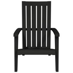 Berkfield Home Beautiful Garden Adirondack Chair Black Polypropylene - thumbnail 1