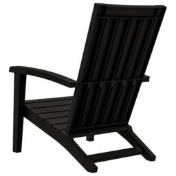 Berkfield Home Beautiful Garden Adirondack Chair Black Polypropylene - thumbnail 5