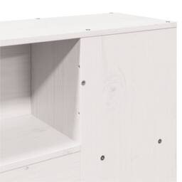 Berkfield Home Decorative Bookcase Bed without Mattress White 140x190cm Solid Wo - Size: 140x190 cm - thumbnail 9