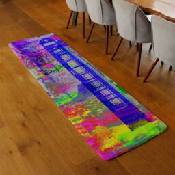 Benjamin Tate Design London Post Box Runner Rug in Natural - Size: 67 cm x 230 cm - thumbnail 2