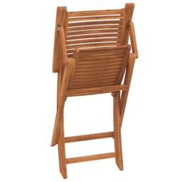 Berkfield Home Folding Garden Chairs with Armrest 2 pcs Solid Wood Acacia in Brown - thumbnail 7