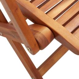 Berkfield Home Folding Garden Chairs with Armrest 2 pcs Solid Wood Acacia in Brown - thumbnail 9