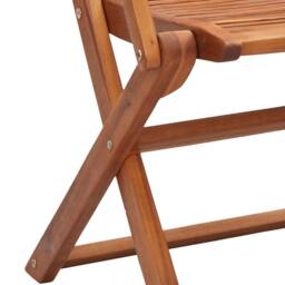 Berkfield Home Folding Garden Chairs with Armrest 2 pcs Solid Wood Acacia in Brown - thumbnail 8