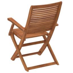 Berkfield Home Folding Garden Chairs with Armrest 2 pcs Solid Wood Acacia in Brown - thumbnail 6