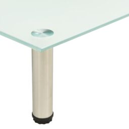 Berkfield Home TV Stand Frosted 80x35x17 cm Tempered Glass in Clear - Size: 80 x 35 x 17 cm - thumbnail 4