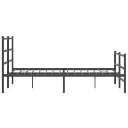 Berkfield Home Metal Bed Frame without Mattress with Footboard¬†Black 135x190cm in Black - Size: 135x190 cm - thumbnail 6